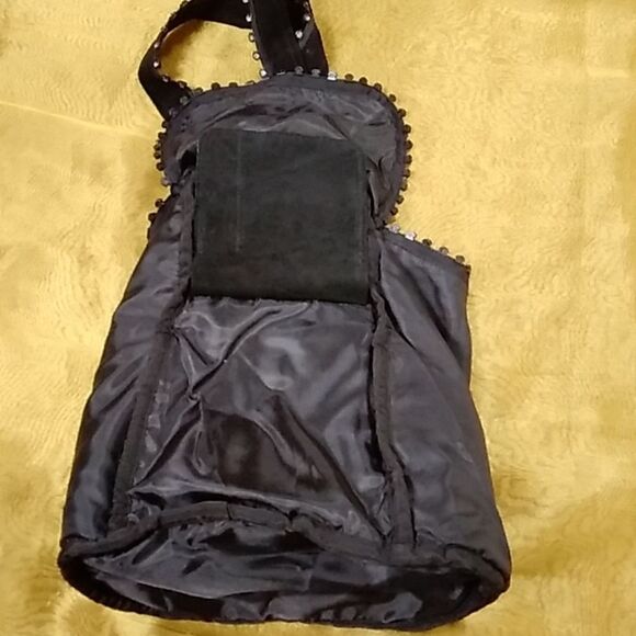 Backpack Handmade Women's Suede Black Backpack - Picture 13 of 15